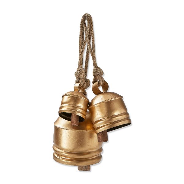 Handmade Classic Artisan Bells Gold Set of 3
