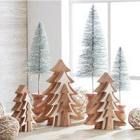 Mango Wood Enamel Layered Tree Cutout