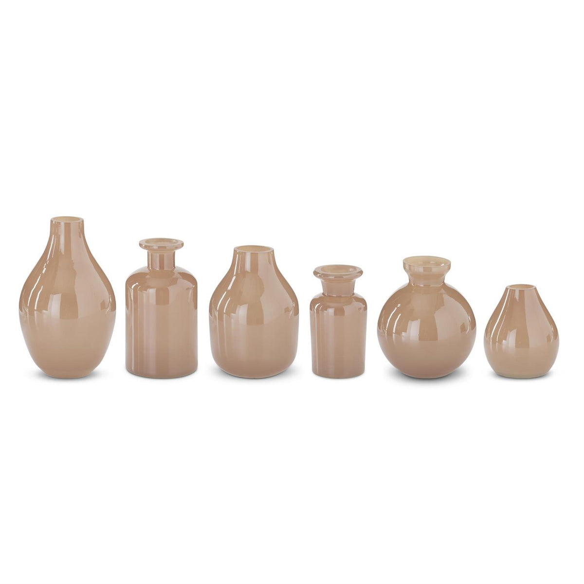 Small Beige Glass Vases