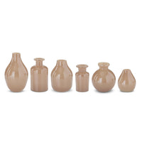 Small Beige Glass Vases
