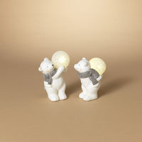 Lighted Terracotta Holiday Polar Bear