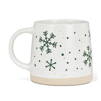 Stoneware Mug with Snowflakes
