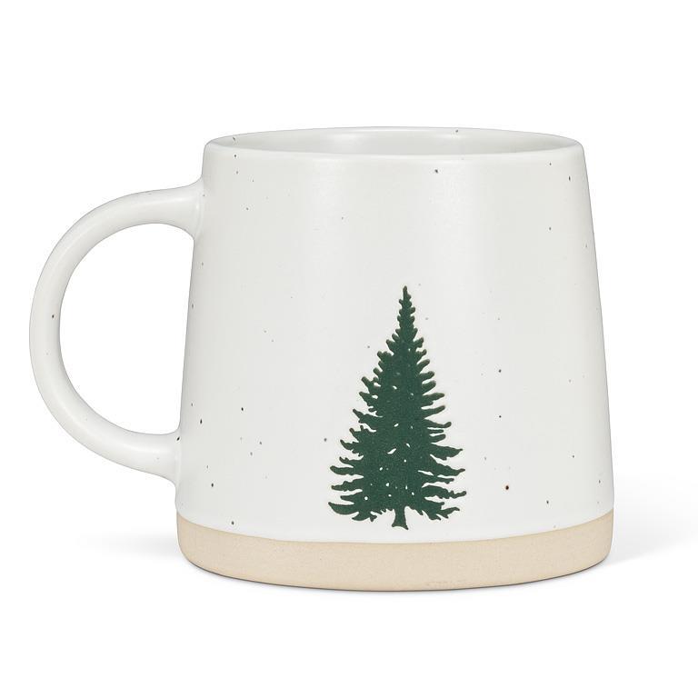 Stoneware Mug with Tree