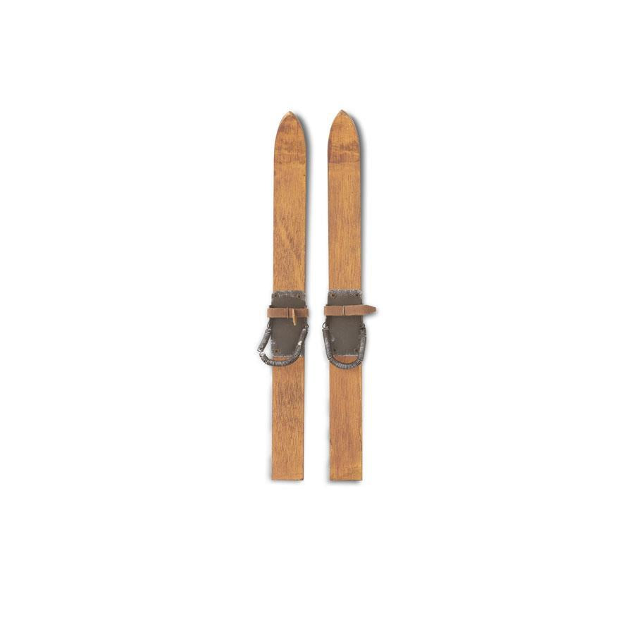 Decorative Wooden Skis 12"
