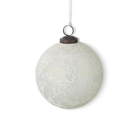 White Frosted Glass Ornament
