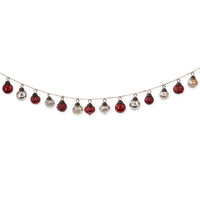 Glass Red and Silver Garland