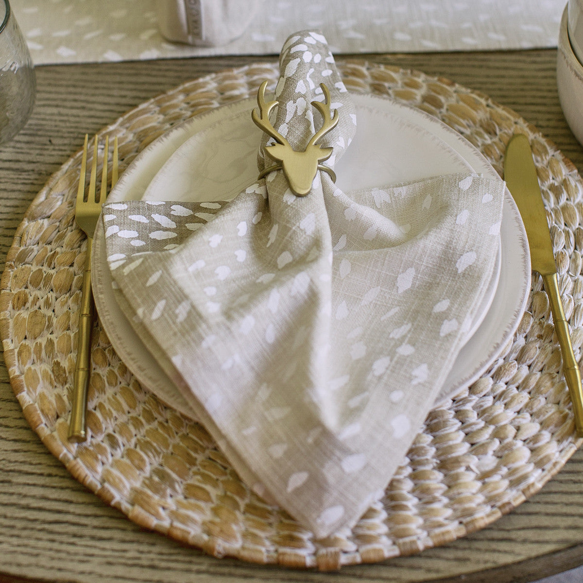 Napkin Ring Gold Deer