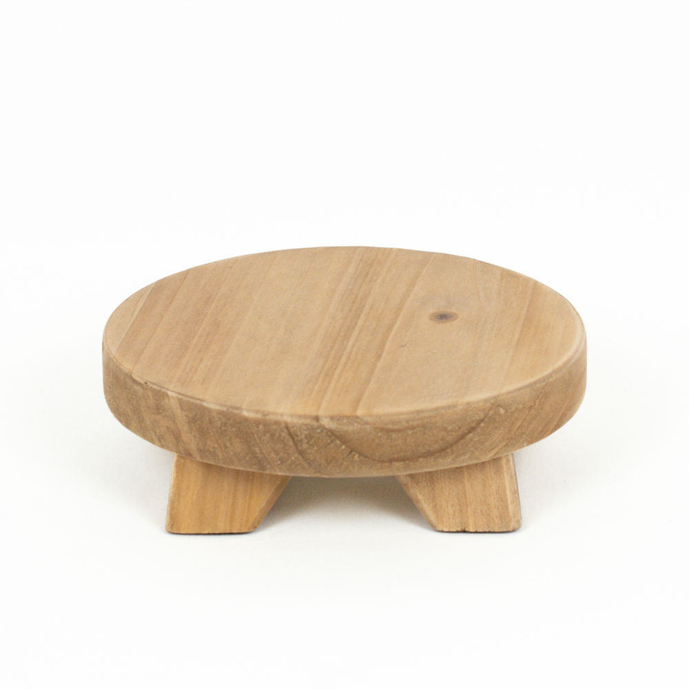 Wood Round Riser Natural
