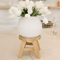 Wood Round Riser Natural