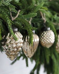 Mercury Glass Acorn Garland Gold