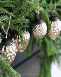 Mercury Glass Acorn Garland Gold