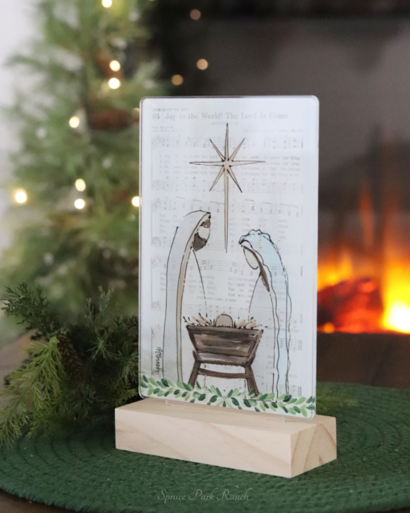 Acrylic LED Holy Family Sign