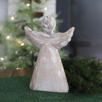 Rustic Whitewashed Wooden Angel
