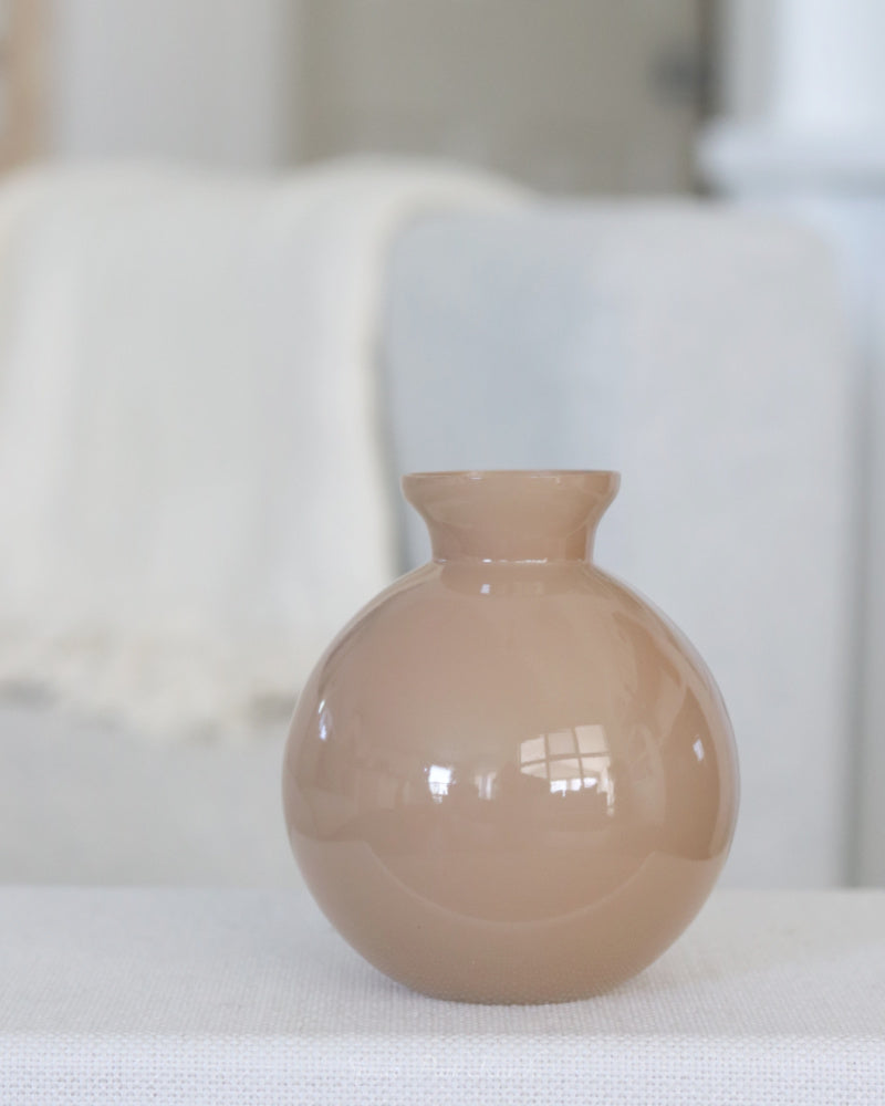 Small Beige Glass Vases