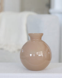 Small Beige Glass Vases