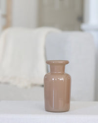 Small Beige Glass Vases
