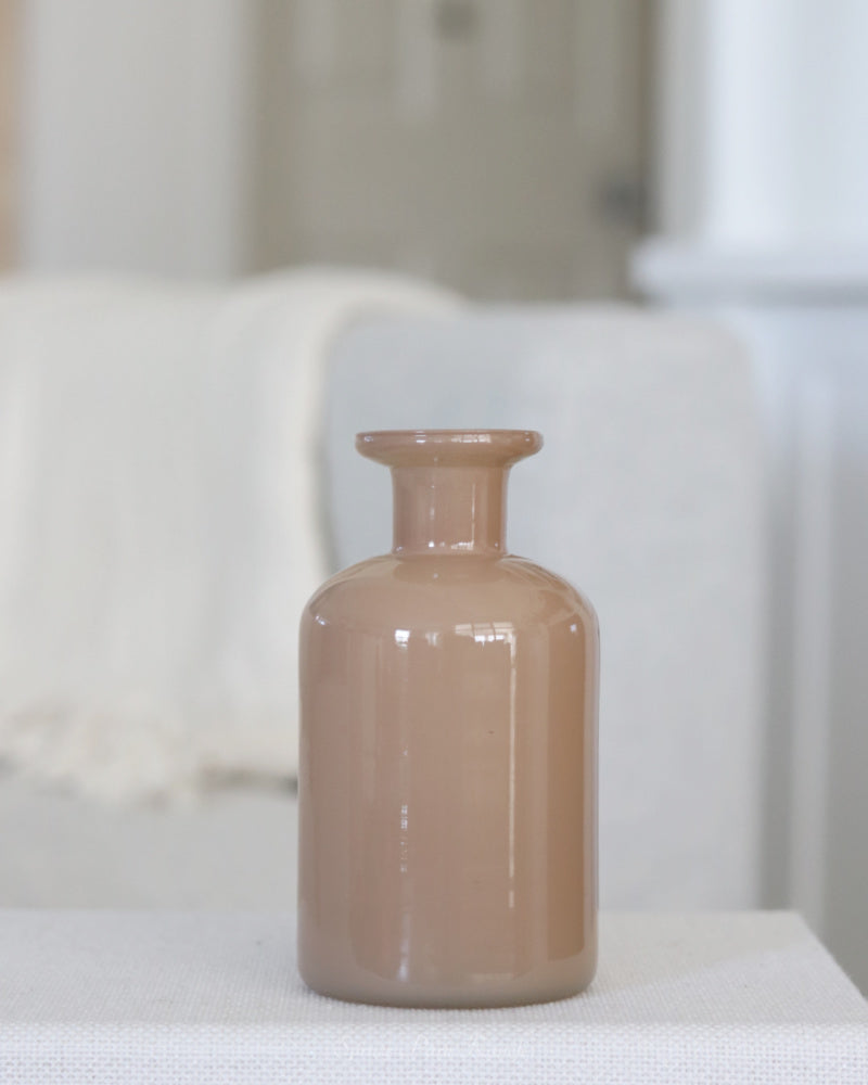 Small Beige Glass Vases