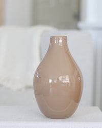 Small Beige Glass Vases