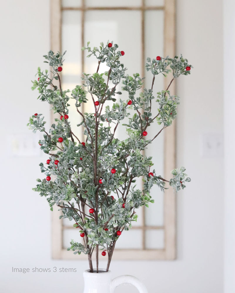 Glittered Mistletoe Greenery Collection