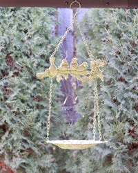 Metal Friendly Flock Hanging Bird Feeder