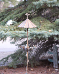 Metal Umbrella Bird Feeder Stake