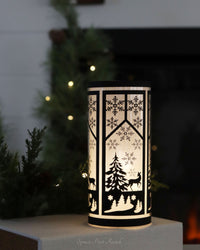 Black and White Winter Scene Cylinder
