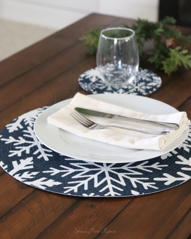 Blue Snowflake Textile Collection