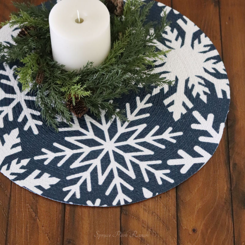 Blue Snowflake Textile Collection