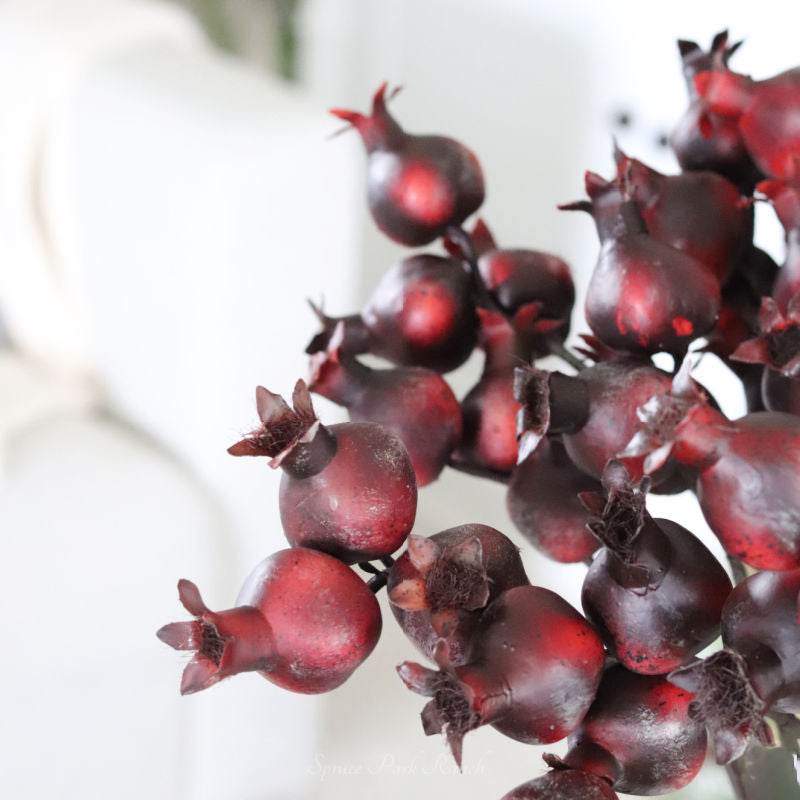 Burgundy Pomegranate Stem 28"
