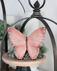 Coral Resin Butterfly Stand