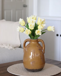 Butterscotch Crackle Glaze Terracotta Jug With Handle