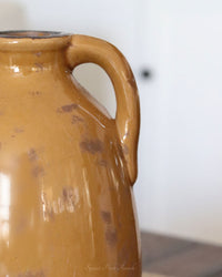 Butterscotch Crackle Glaze Terracotta Jug With Handle