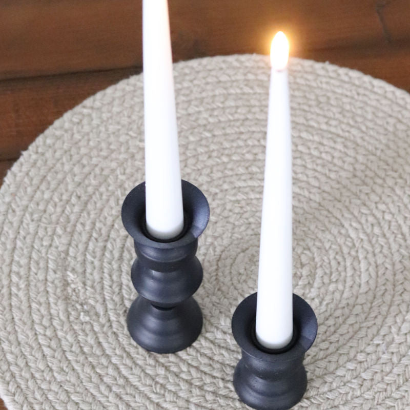 Black Metal Taper Candle Holder