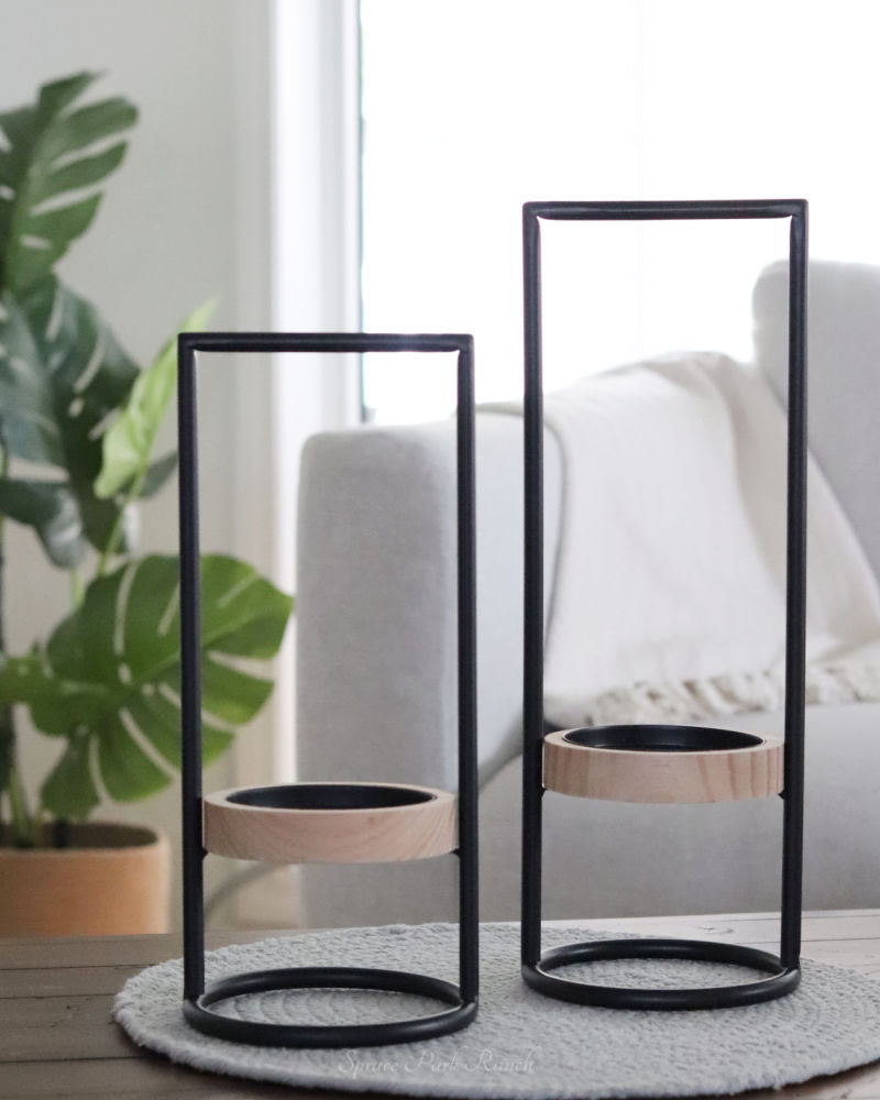 Iron Frame Candle Riser Black