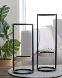 Iron Frame Candle Riser Black