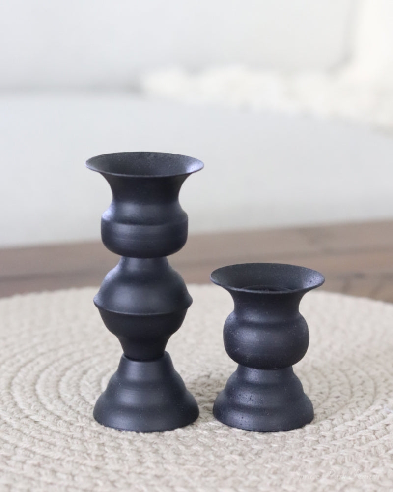Black Metal Taper Candle Holder
