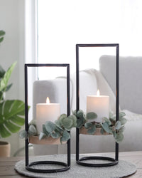 Iron Frame Candle Riser Black