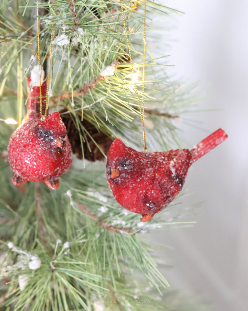 Glittered Cardinal Ornament