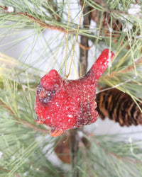 Glittered Cardinal Ornament