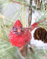 Glittered Cardinal Ornament