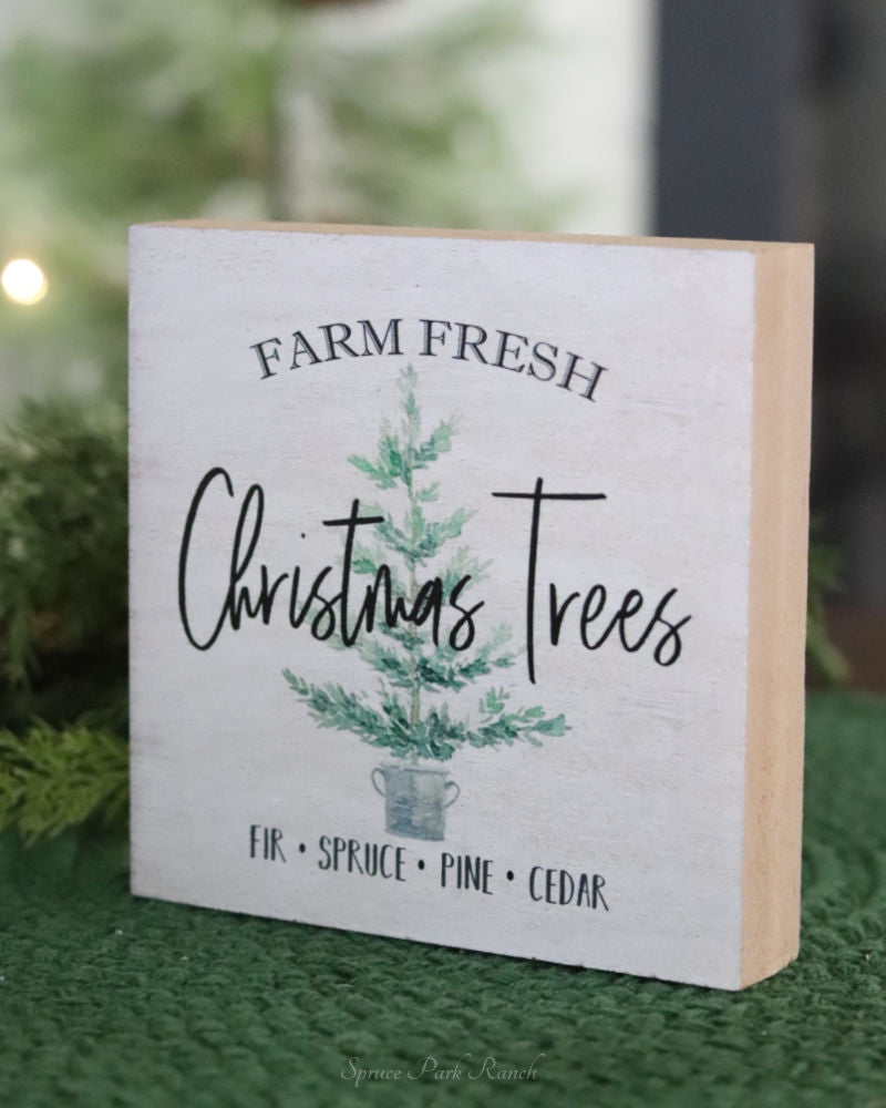 Farm Fresh Christmas Trees Block