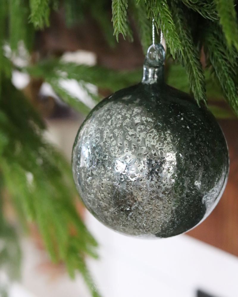 Dark Blue Mercury Glass Ornament