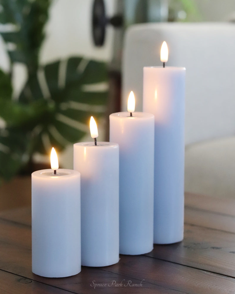 Deluxe Home Dust Blue LED Candles