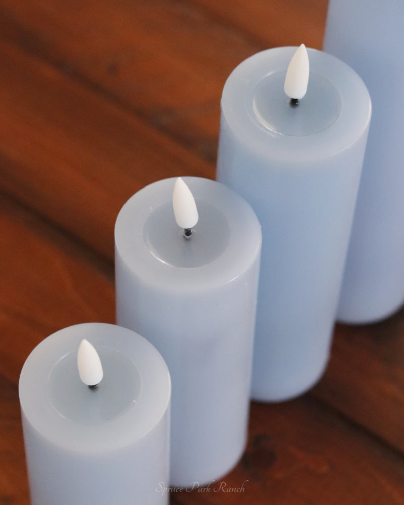 Deluxe Home Dust Blue LED Candles