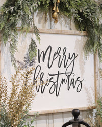 Reversible Merry Christmas and Persian Pattern Wood Sign