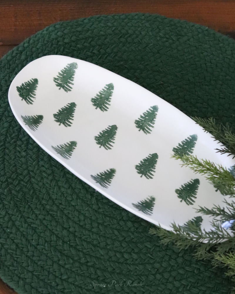 Fir Tree Oval Platter