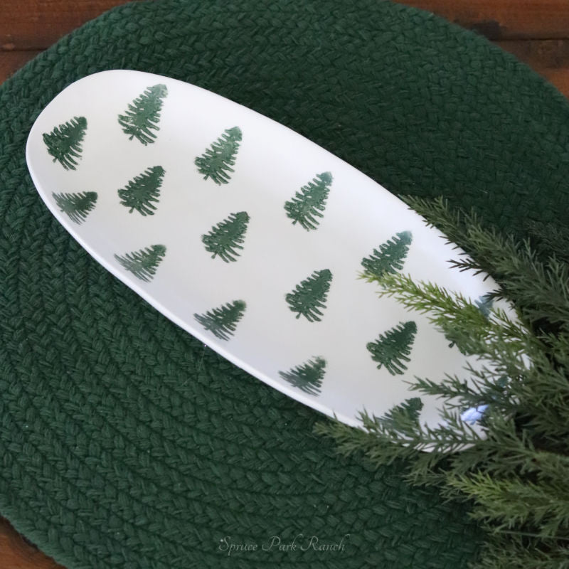 Fir Tree Oval Platter