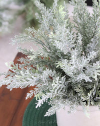 Flocked Cedar Bush 17.5"