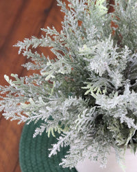 Flocked Cedar Bush 17.5"