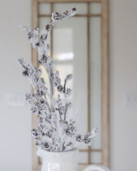 Flocked Twig and Mini Pinecone Stem 31.5"